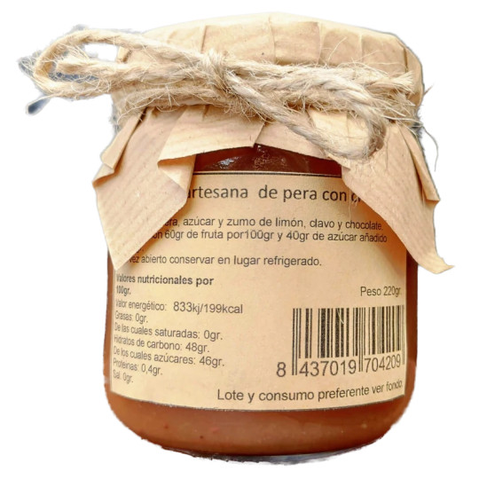 mermelada de pera con chocolate casa cano