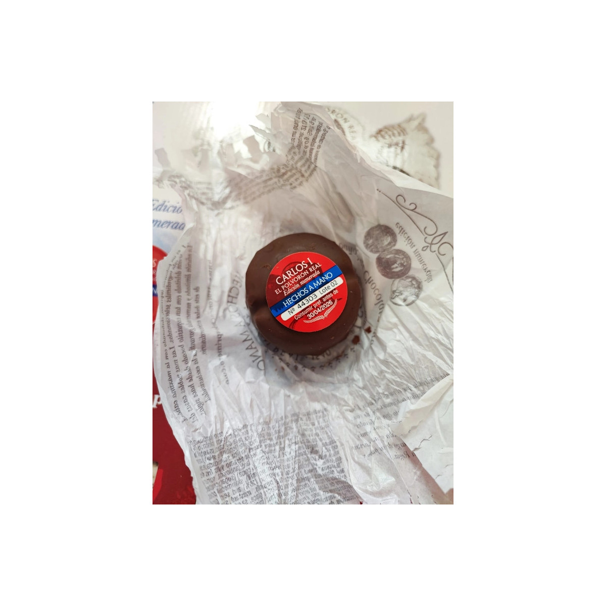Polvoron hecho a mano Carlos I