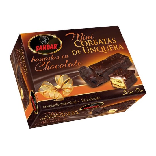 Comprar mini corbatas de chocolate sanbar serie oro