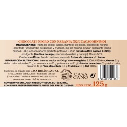 chocolate negro con naranja casa cano