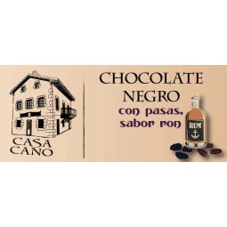 comprar chocolate negro con pasas al ron casa cano