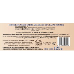 chocolate negro con arandano casa cano