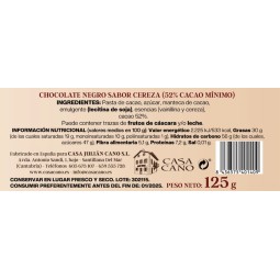 chocolate negro con cereza casa cano