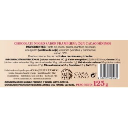 chocolate negro con frambuesa casa cano