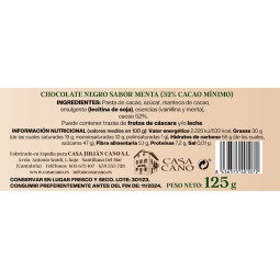 chocolate negro con menta casa cano