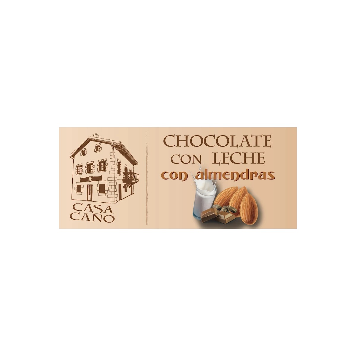 Comprar Chocolate con leche y almendras casa cano