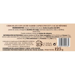 chocolate con leche sabor capuccino casa cano