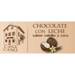 Comprar chocolate con leche sabor vainilla y coco casa cano