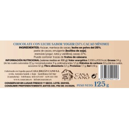 chocolate con leche sabor yogur casa cano