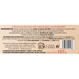 chocolate blanco con fresas casa cano