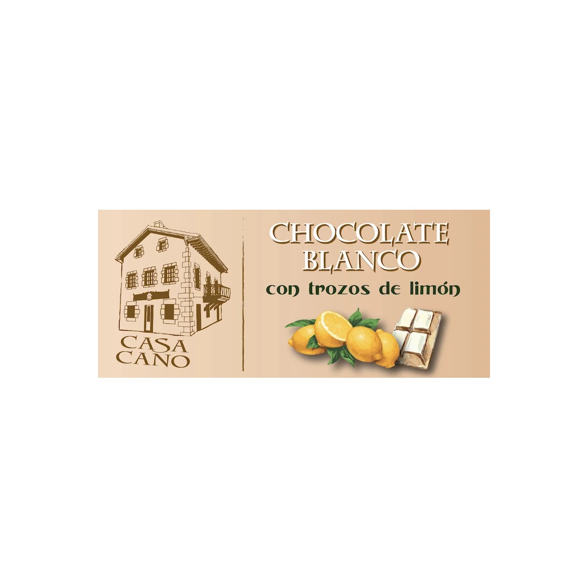 Comprar chocolate blanco con trozos de limon casa cano